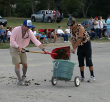 clean up crew in all horse parade