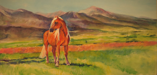 Merlando's Magic - Haflinger stallion - Horse Painting by Karen Brenner