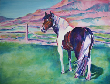War Paint - Wild Mustang painting