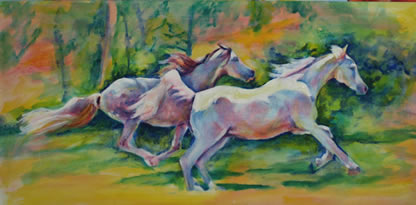 Arabian horse painting by Karen Brenner
