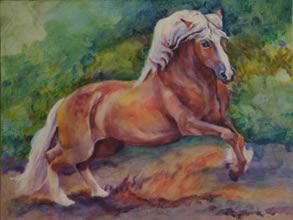 Welsh Cob - Pen - Horse painting