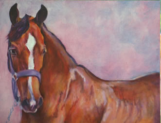 Morgan horse painting