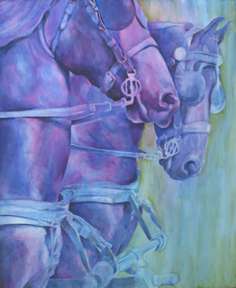 friesian horse painting