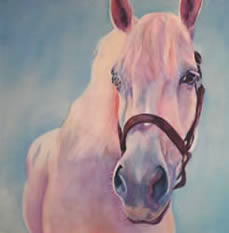 Lynda - Gray Percheron Painting