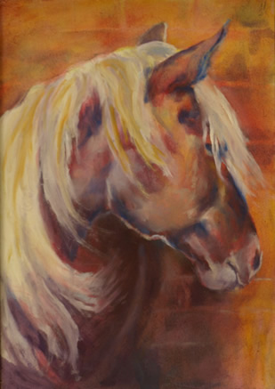 Camalot's Cocoa - Rocky Mountain - horse painting