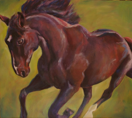 Varom - horse painting by Karen Brenner