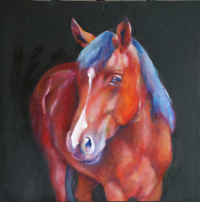 Dinky Dun Cash - AQHA - Horse Painting by Karen Brenner